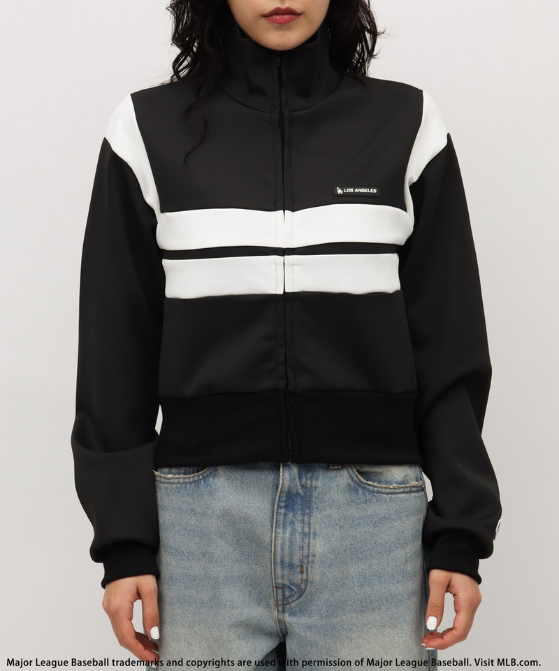 【MLB】シリコンワッペンロゴトラックジャケット 詳細画像 ブラック 7