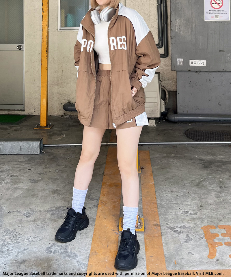 【MLB】ナイロントラックセットアップ 詳細画像 ブラウン 10