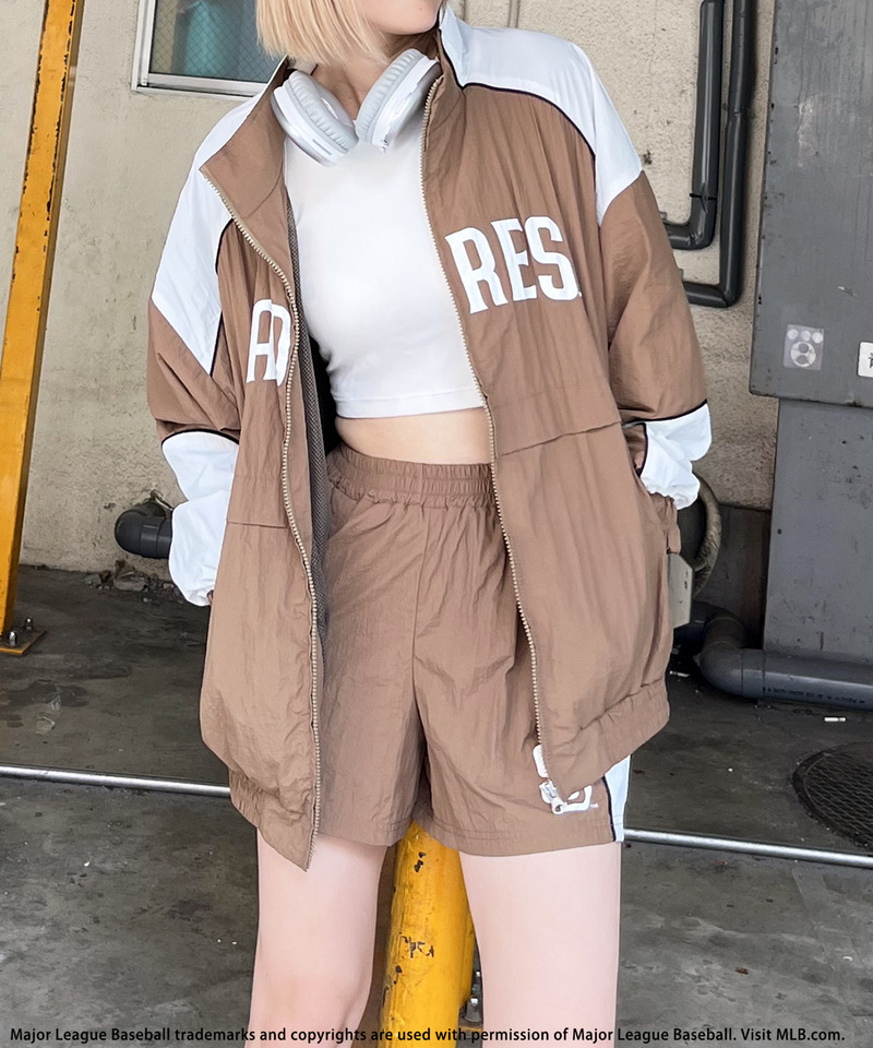 【MLB】ナイロントラックセットアップ 詳細画像 ブラウン 6