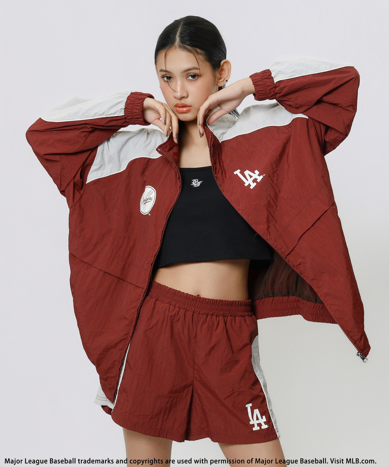 【MLB】ナイロントラックセットアップ 詳細画像 レッド 3