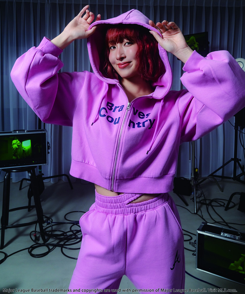 【MLB】ZIPフーディーセットアップ 詳細画像 ピンク 7