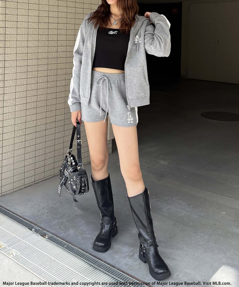 【MLB】刺しゅうロゴニットセットアップ 詳細画像 グレー 2