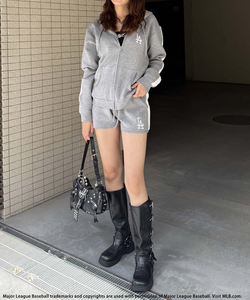 【MLB】刺しゅうロゴニットセットアップ 詳細画像 グレー 4