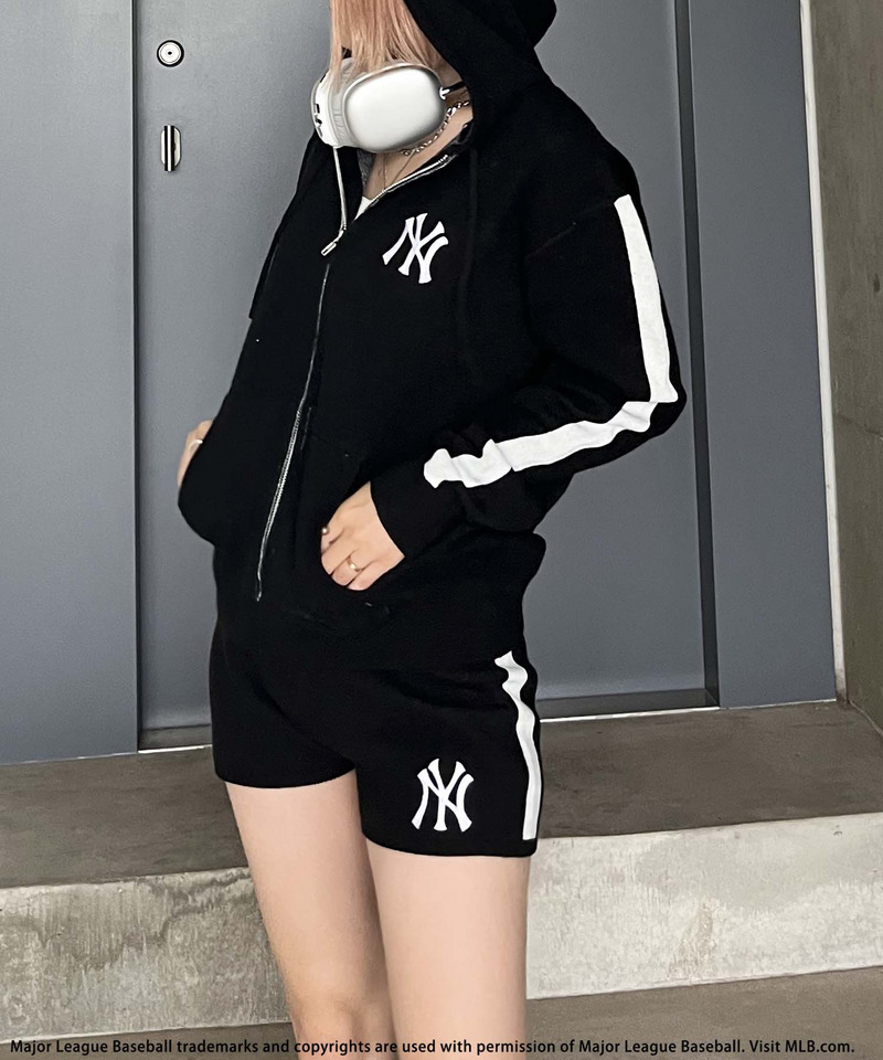 【MLB】刺しゅうロゴニットセットアップ 詳細画像 ブラック 2