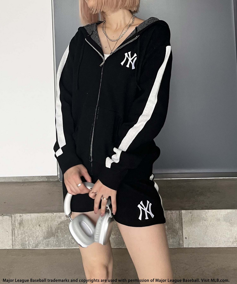 【MLB】刺しゅうロゴニットセットアップ 詳細画像 ブラック 4