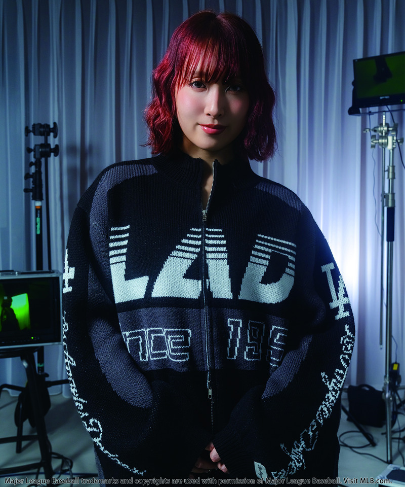 【MLB】ダブルZIPロゴニットカーデ 詳細画像 ブラック 6