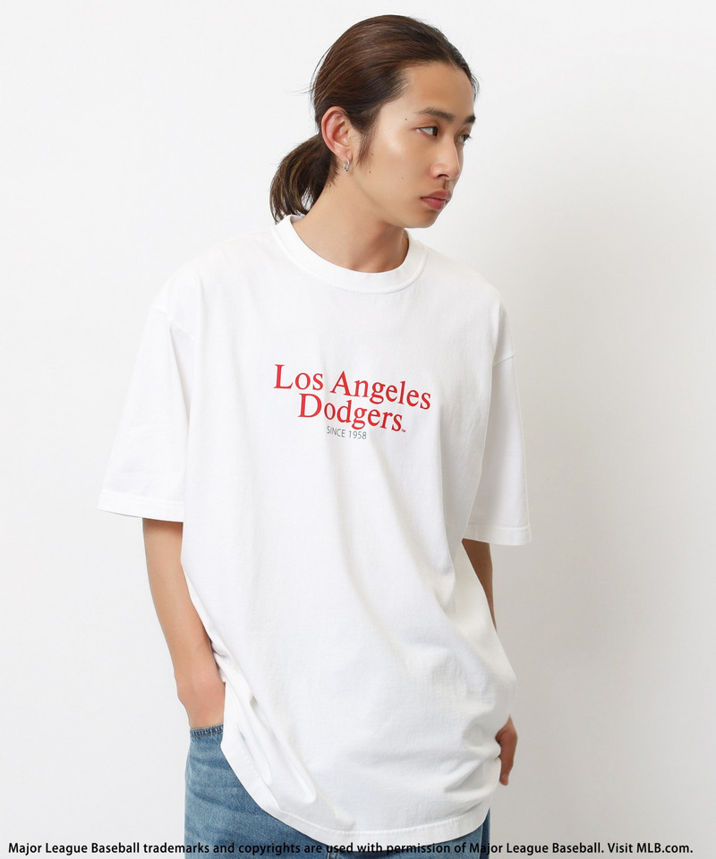 【MLB】フロッキープリントTシャツ 詳細画像 ホワイト 1