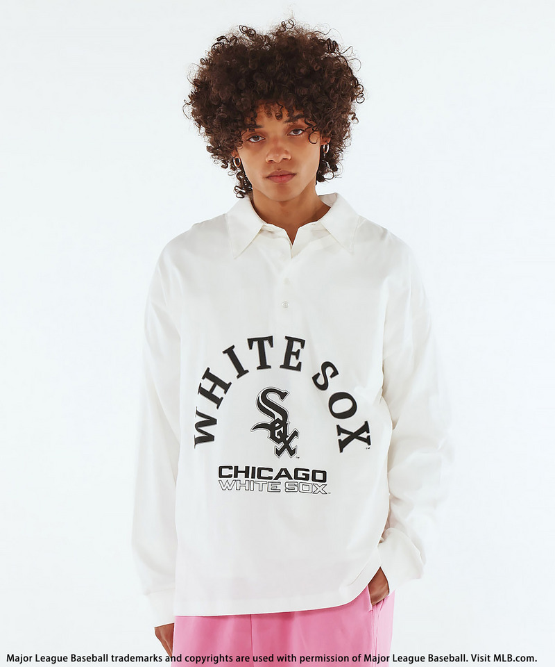 【MLB】Henley Long Sleeve Tee 詳細画像 ホワイト 1