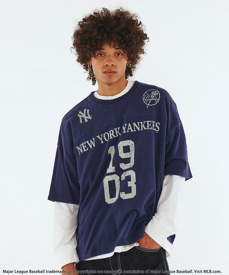【MLB】Design Tee 詳細画像 ネイビー 1