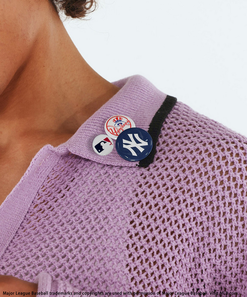 【MLB】Mesh Knit Cardigan 詳細画像 パープル 5