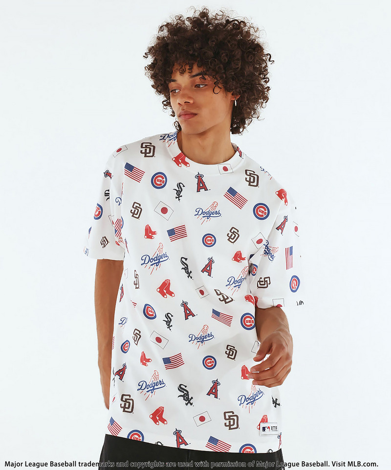 【MLB】All-over Print Tee 詳細画像 ホワイト 6