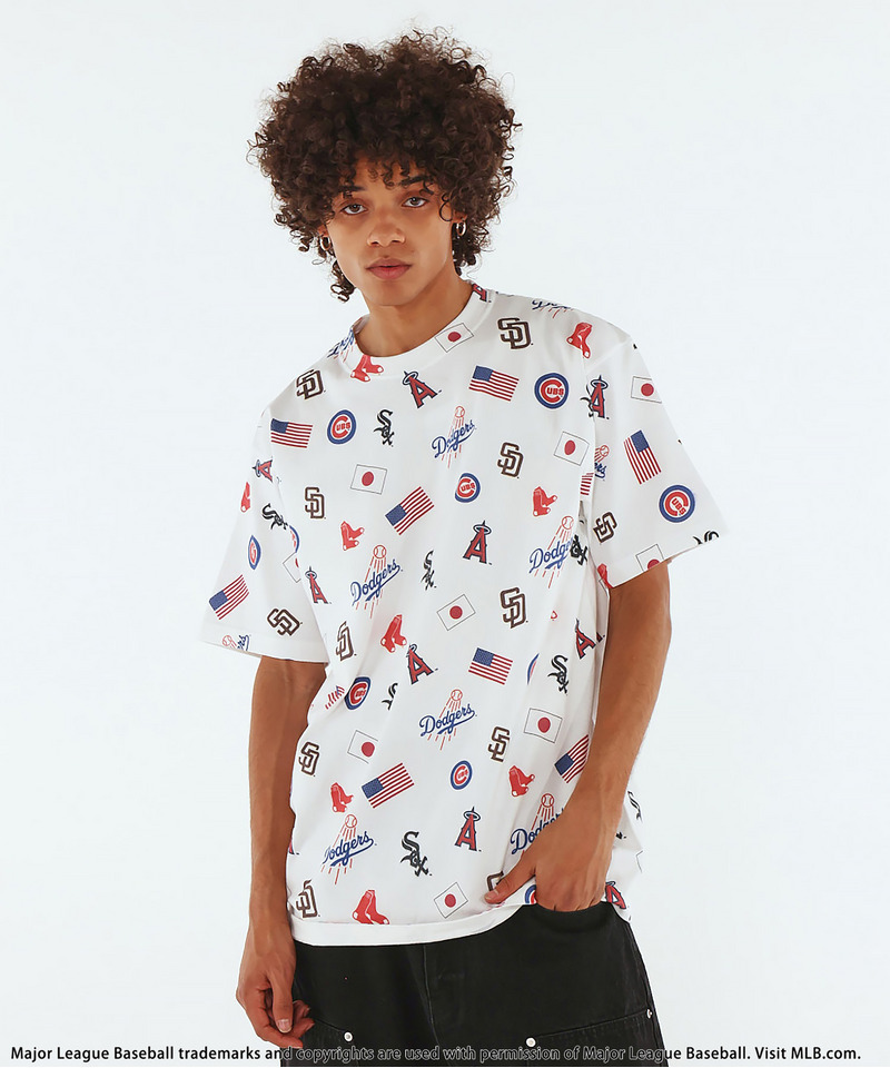 【MLB】All-over Print Tee 詳細画像 ホワイト 7