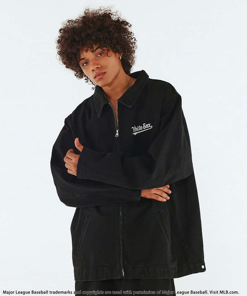 【MLB】Utility Denim Jacket 詳細画像 ブラックデニム 3