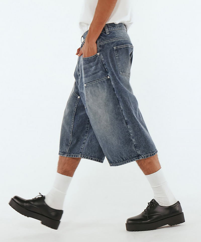 【MLB】Baggy Jean Shorts 詳細画像 デニムブルー 3