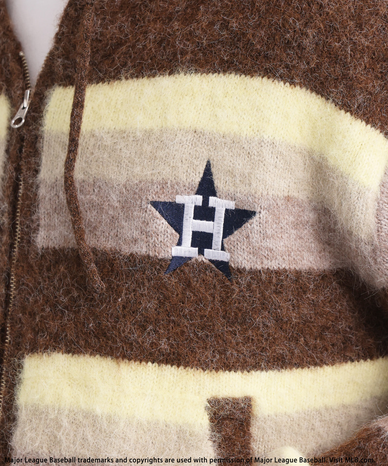 【MLB】Knit Zip Hoodie 詳細画像 イエロー 7