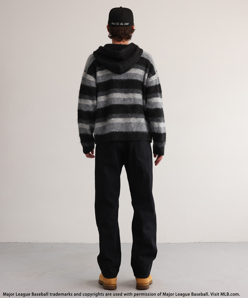 【MLB】Knit Zip Hoodie 詳細画像 ブラック 7