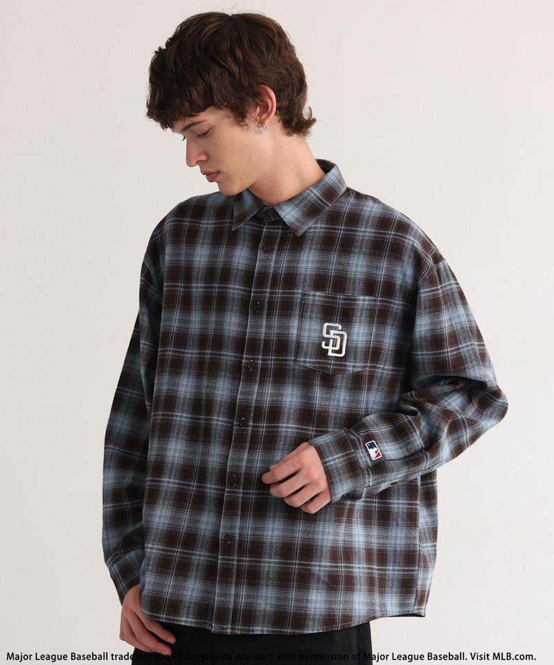 【MLB】Embroidered Shirt 詳細画像 ブラウン系 6