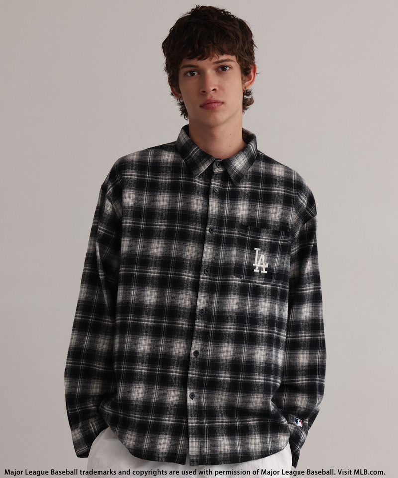【MLB】Embroidered Shirt 詳細画像 ブラック系 5