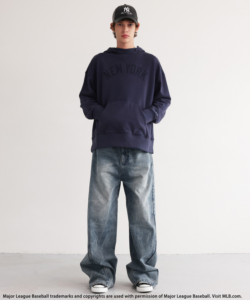 【MLB】Spray Painting Hoodie 詳細画像 ネイビー 2