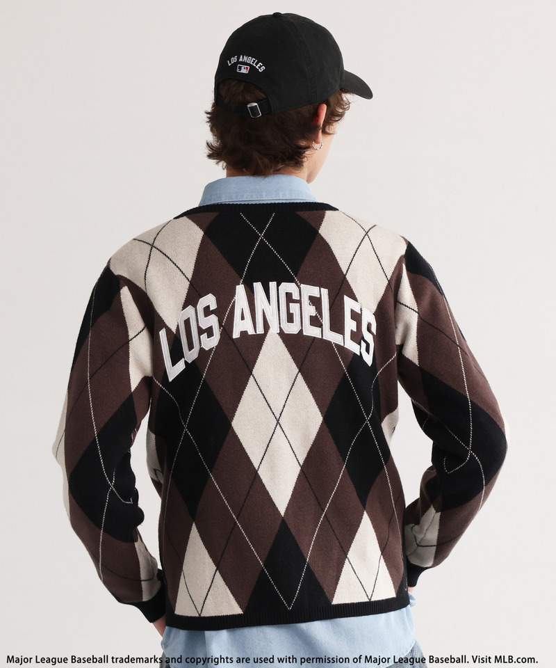 【MLB】Argyle Knit 詳細画像 ブラウン 2