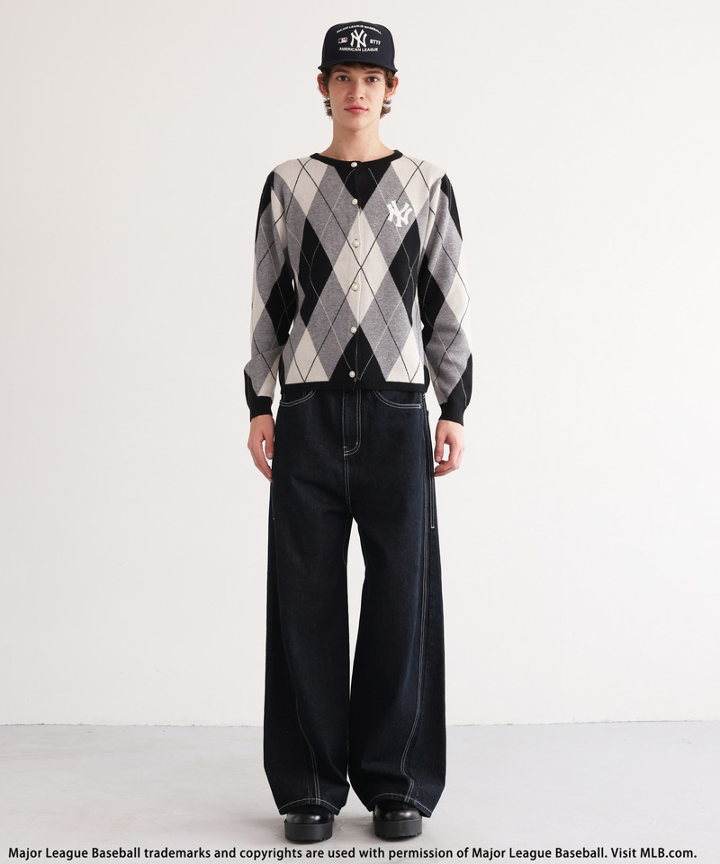 【MLB】Argyle Knit 詳細画像 ブラック 4