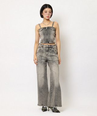 デニムビスチェセットアップ