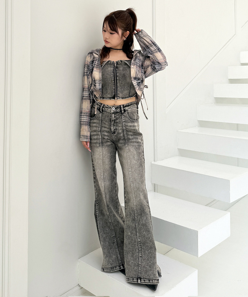 デニムビスチェセットアップ 詳細画像 ブラックデニム 7