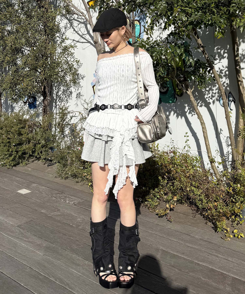 イレヘムワンショルレーストップス 詳細画像 ホワイト 2