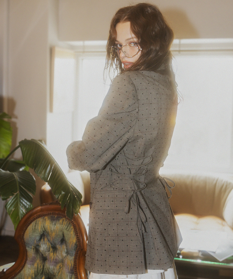 サイドレースアップジャケット 詳細画像 ドット 2