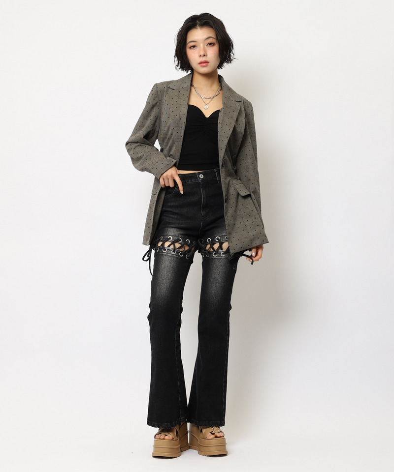 サイドレースアップジャケット 詳細画像 ドット 8