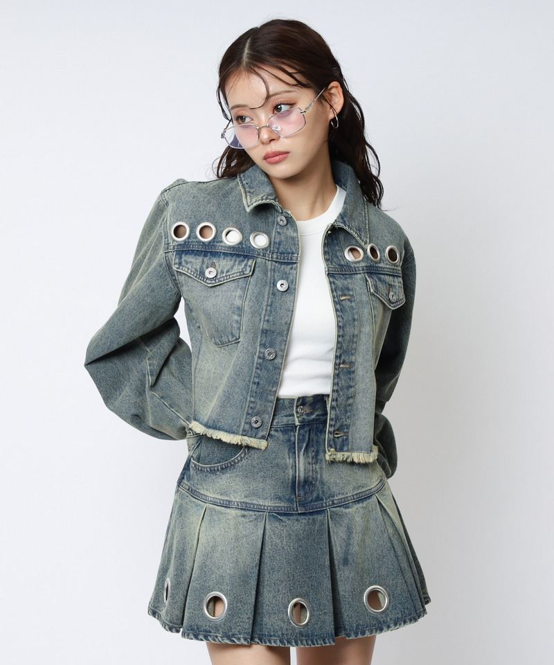 アイレットデニムジャケット 詳細画像 デニムブルー 1