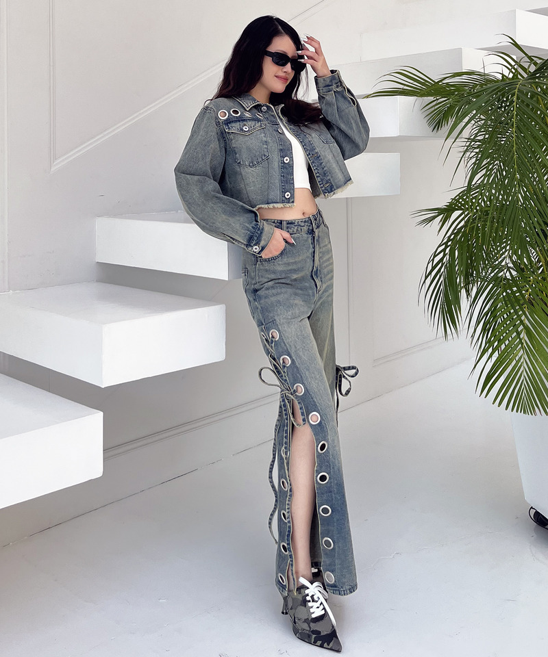 アイレットデニムジャケット 詳細画像 デニムブルー 10