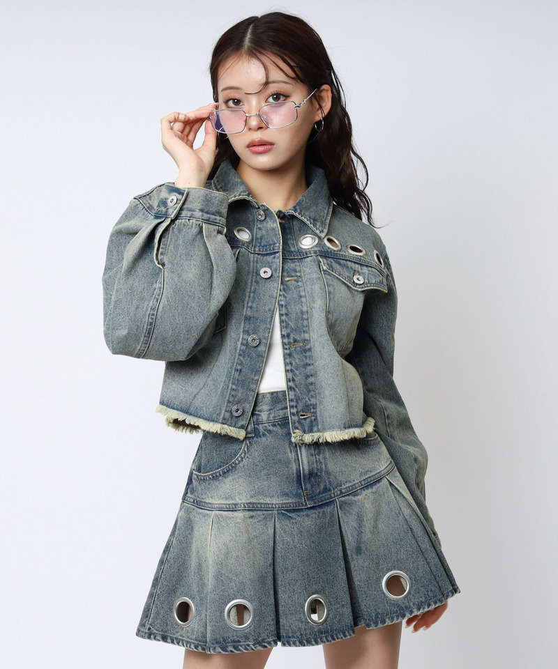 アイレットデニムジャケット 詳細画像 デニムブルー 2