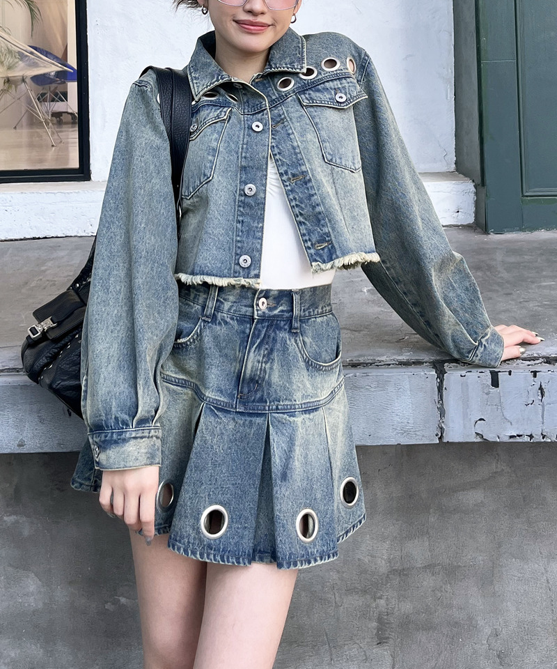 アイレットデニムジャケット 詳細画像 デニムブルー 9