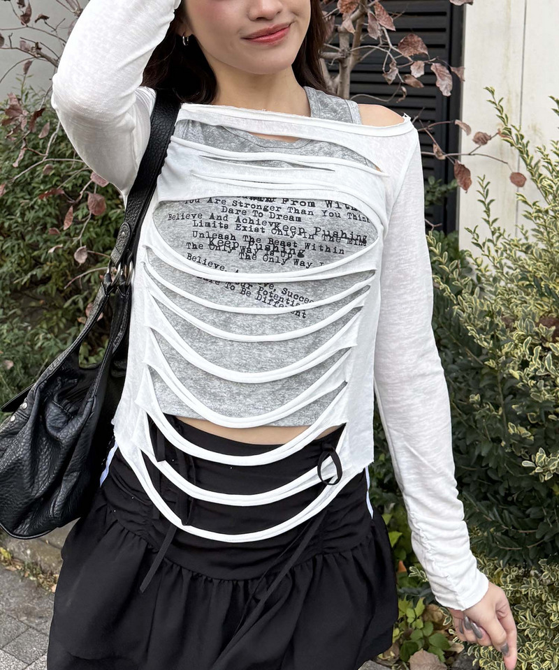 デザインアンサンブルトップス 詳細画像 ホワイト 5