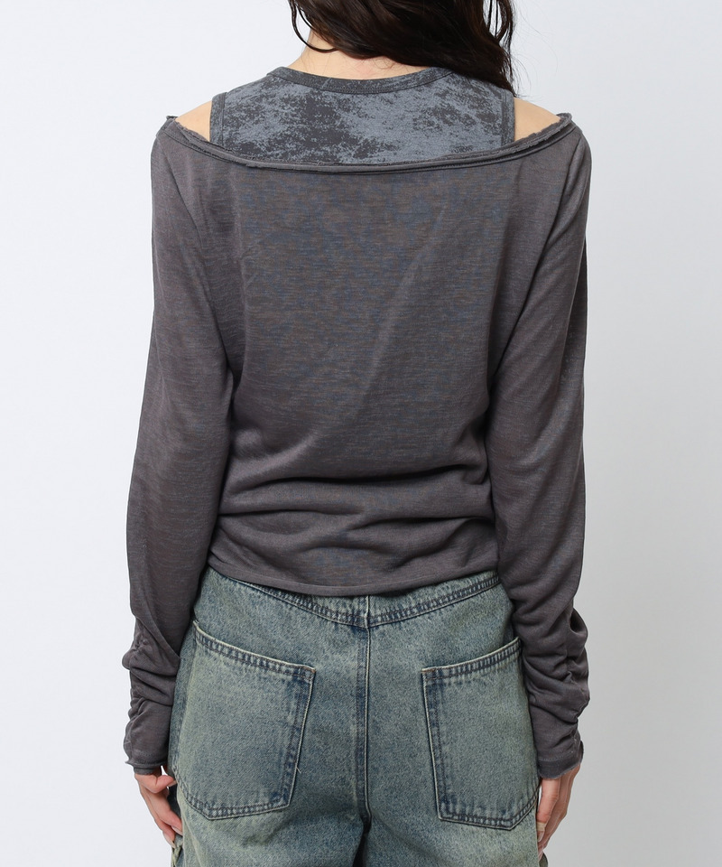 デザインアンサンブルトップス 詳細画像 グレー 10