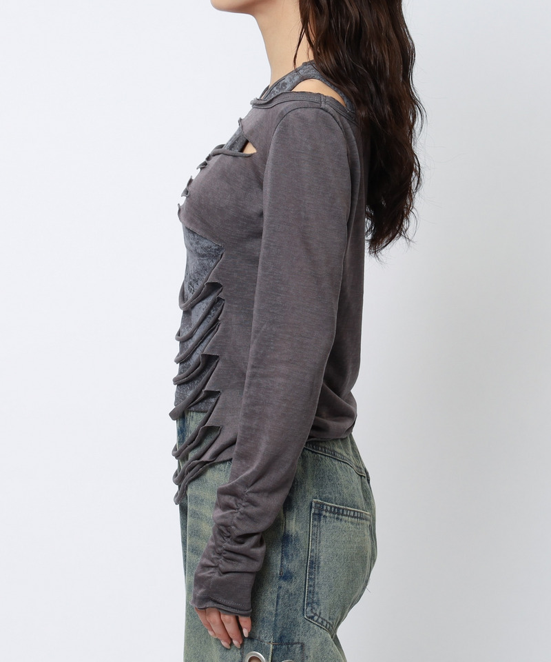 デザインアンサンブルトップス 詳細画像 グレー 9