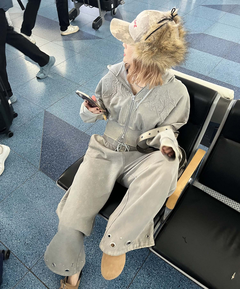 アイレットクラッシュロゴショートパーカー 詳細画像 グレー 4