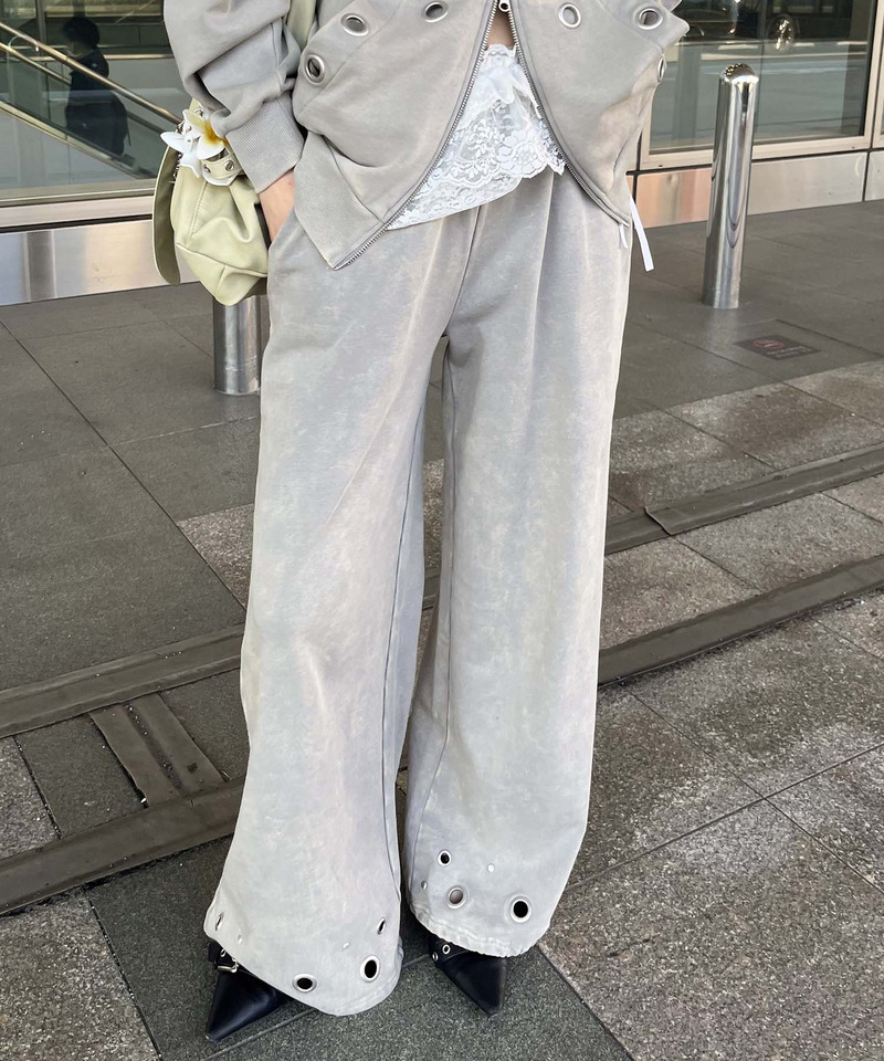 アイレットスウェットパンツ 詳細画像 グレー 1