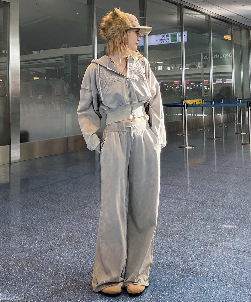 アイレットスウェットパンツ 詳細画像 グレー 4