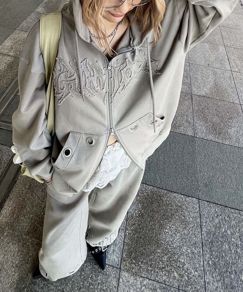 アイレットスウェットパンツ 詳細画像 グレー 5