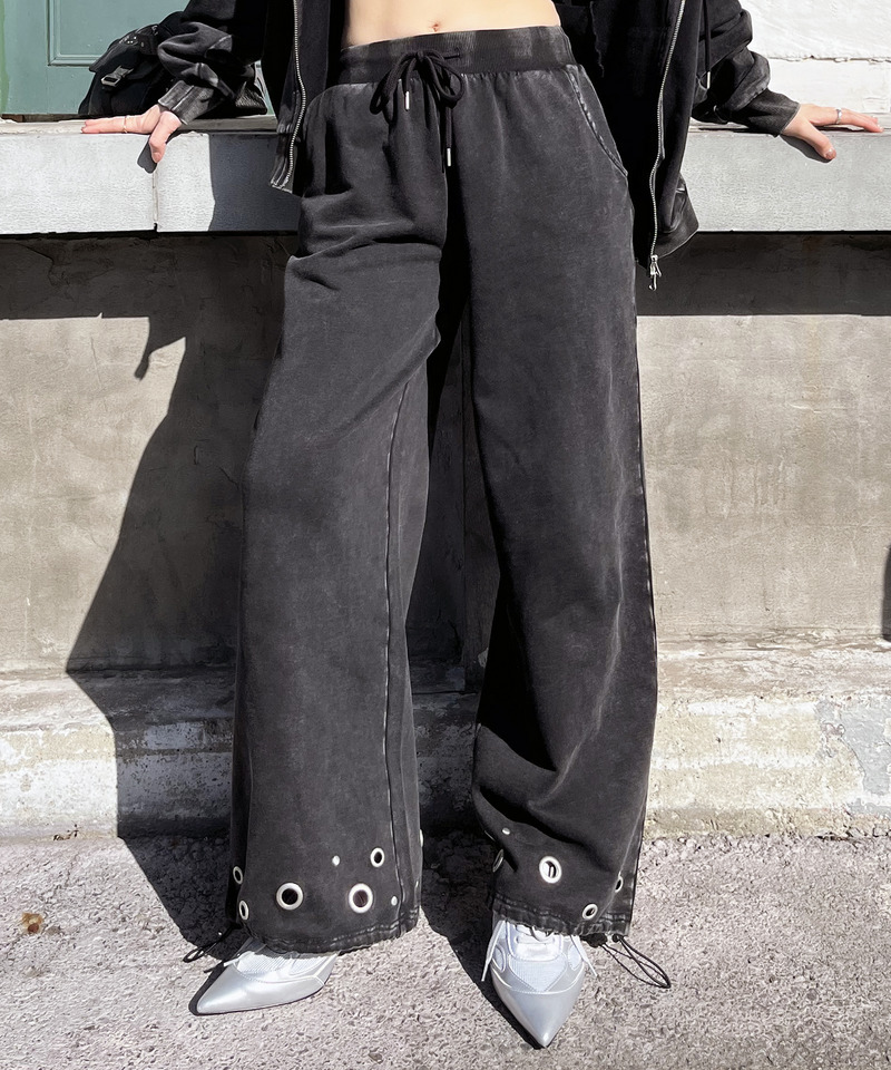 アイレットスウェットパンツ 詳細画像 ブラック 1