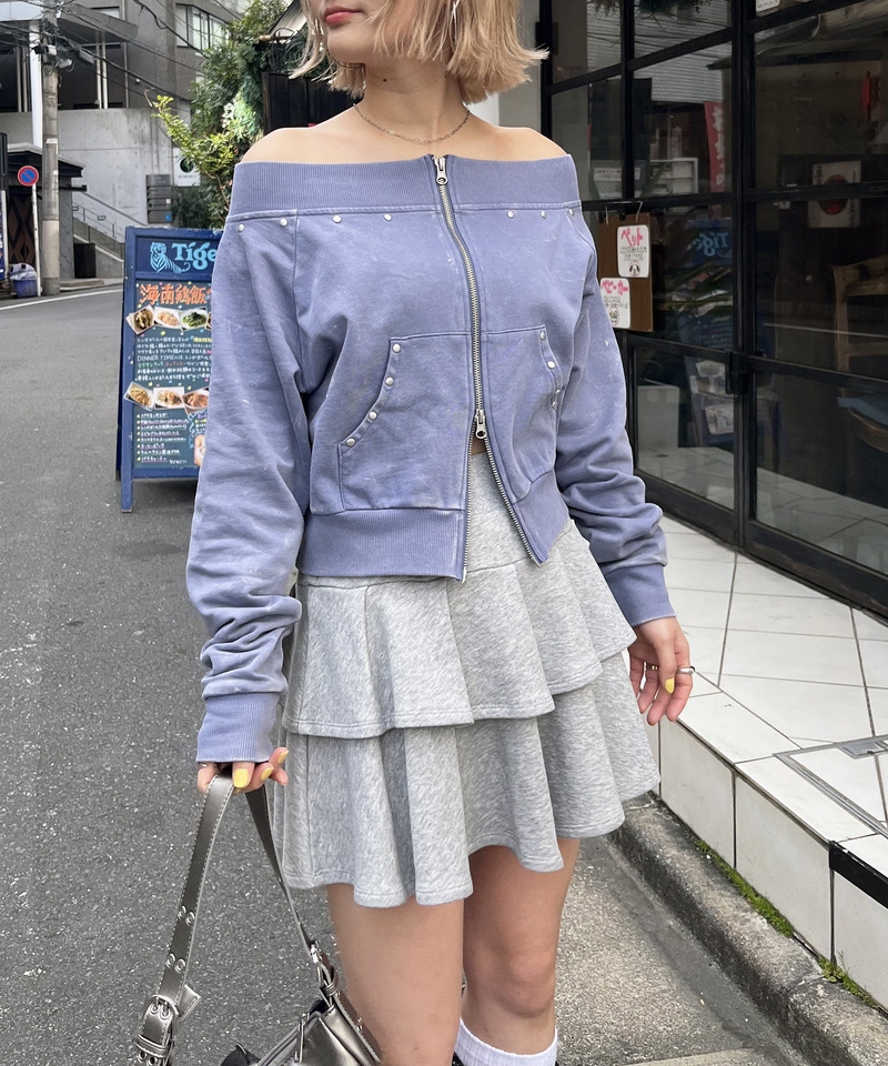 フロストオフショルトップス 詳細画像 ブルー 4