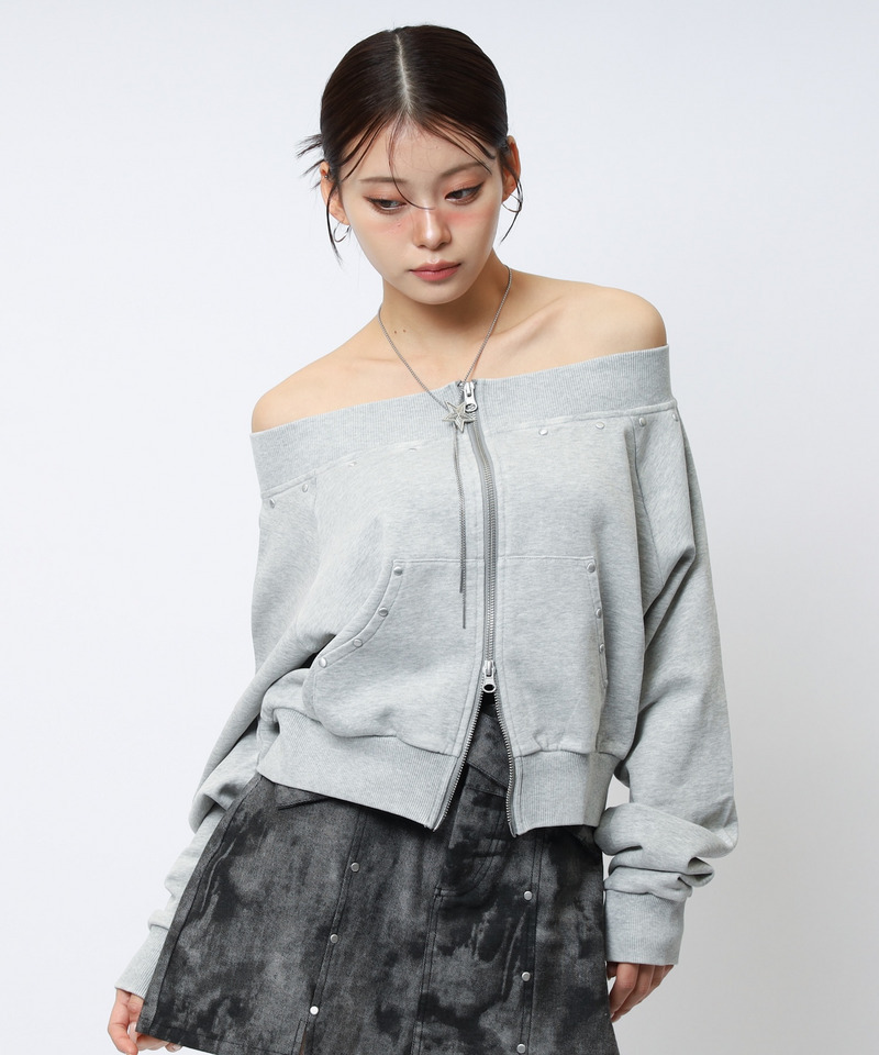フロストオフショルトップス 詳細画像 グレー 1