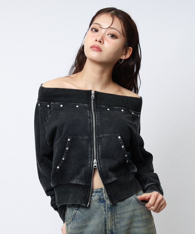 フロストオフショルトップス 詳細画像 ブラック 5