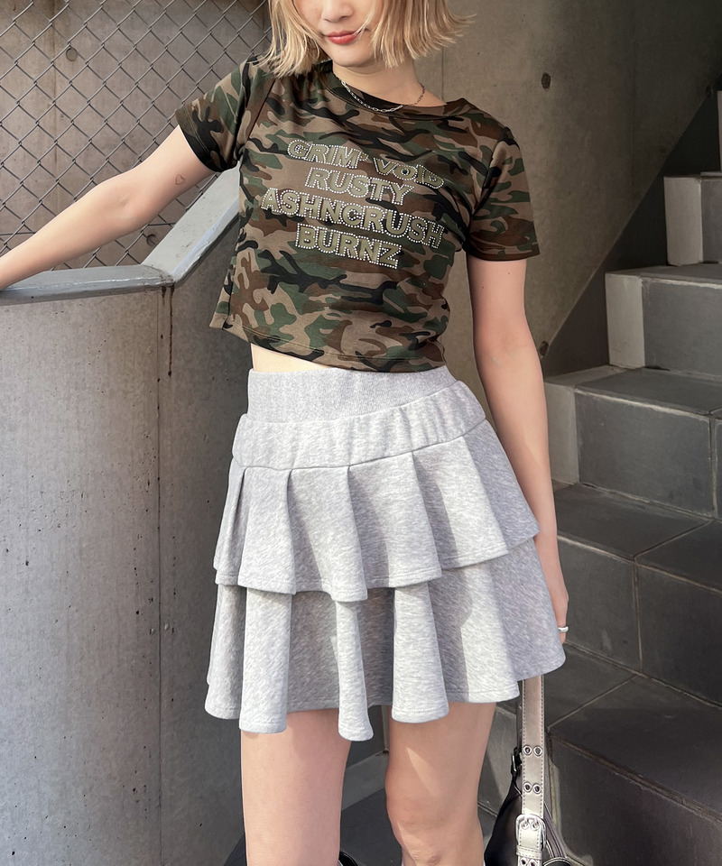 ティアードミニスカート 詳細画像 グレー 8