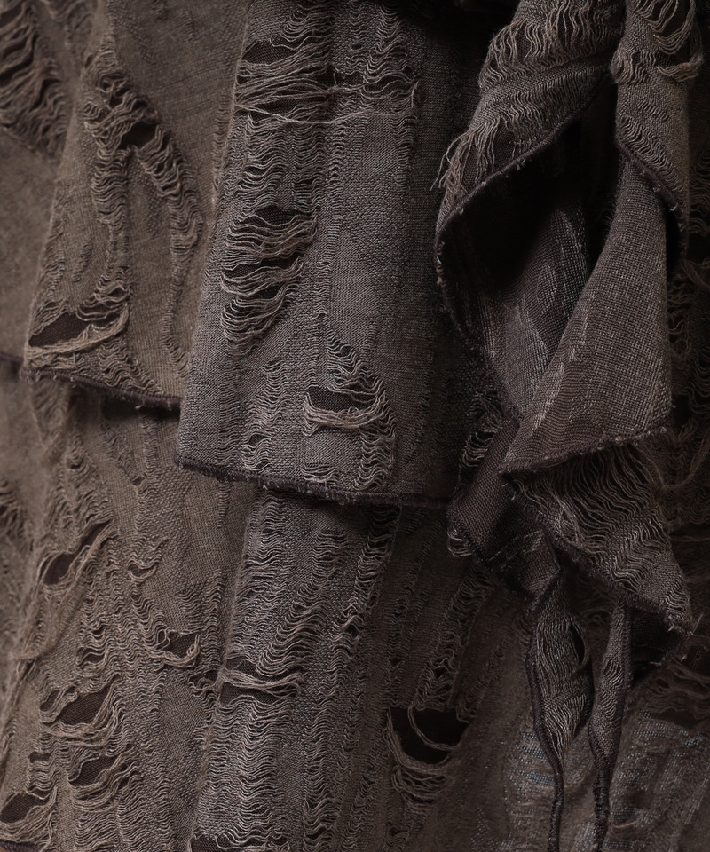 チョーカーティアードダメージワンピース 詳細画像 ブラウン 10