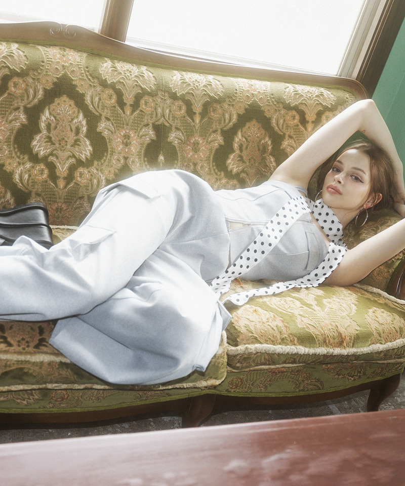 ダブルZIPキャミパンツセットアップ 詳細画像 グレー 3