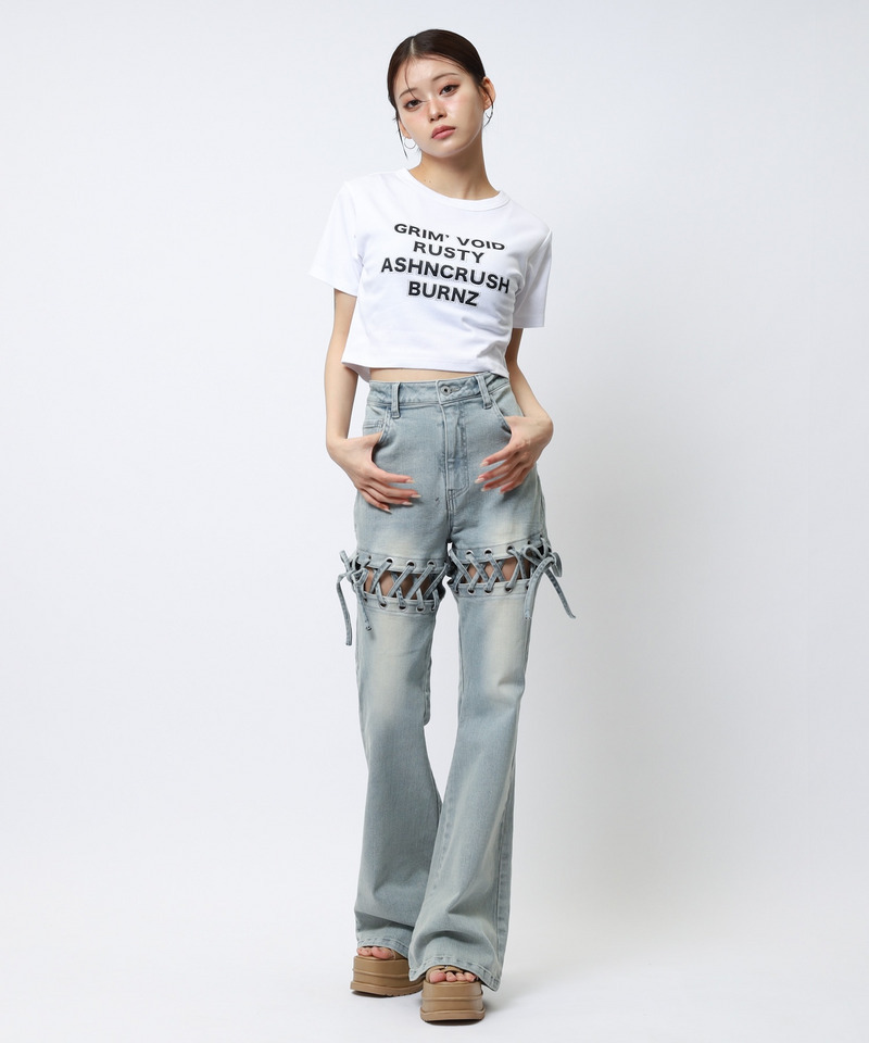 ラインストーンロゴミニTシャツ 詳細画像 ホワイト 3