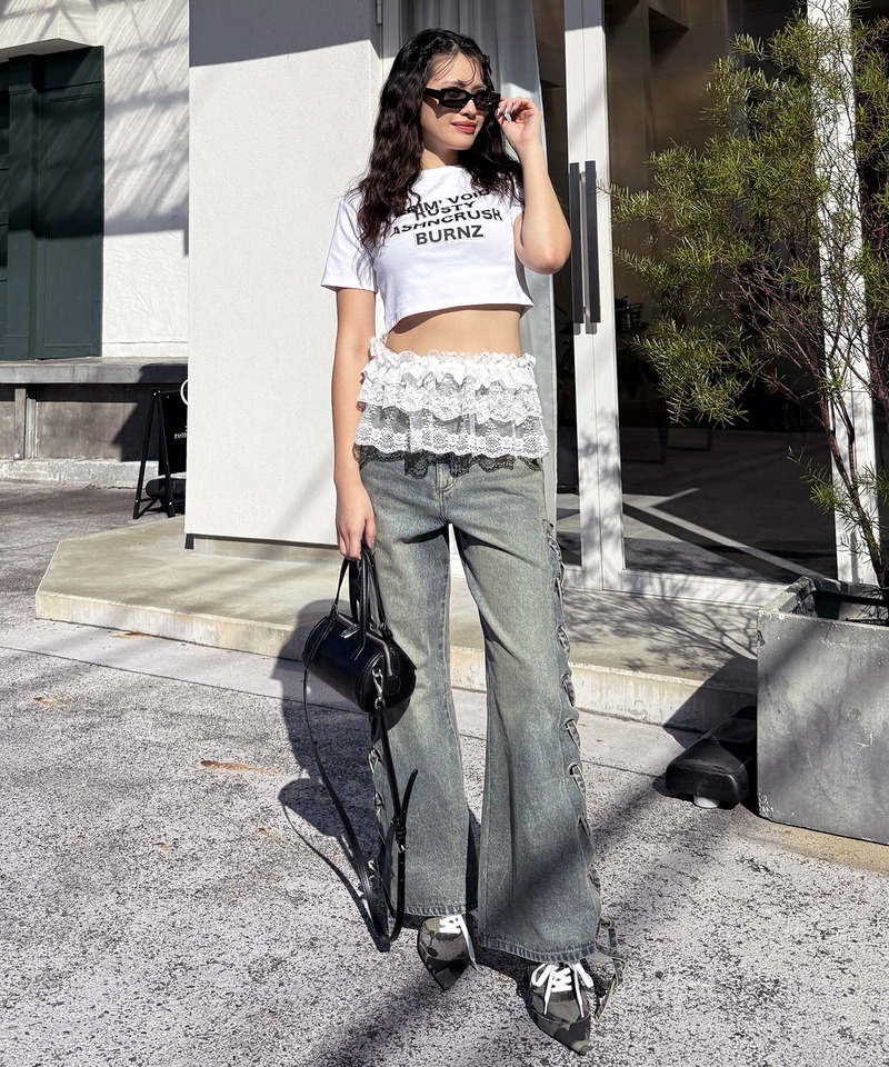 ラインストーンロゴミニTシャツ 詳細画像 ホワイト 9